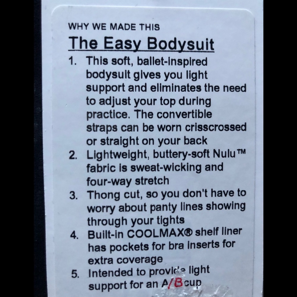 JUST IN ✔️NWT🍋LULULEMON BODYSUIT - Picture 8 of 8